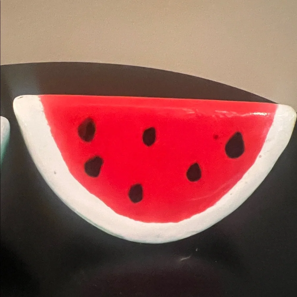 Pier 1 Red and White Watermelon Salt and Pepper Shakers